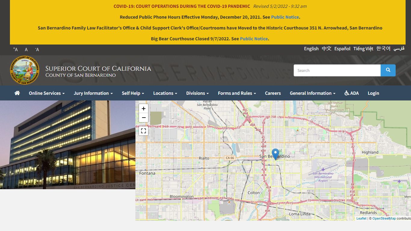 Criminal Division of the San Bernardino District | Superior Court of ...